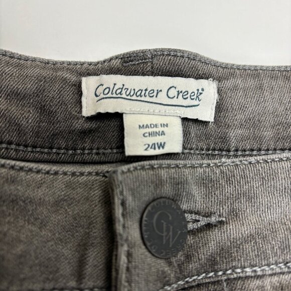Coldwater Creek Straight Leg Women's size 24W Gray Denim Jeans - Picture 2 of 4